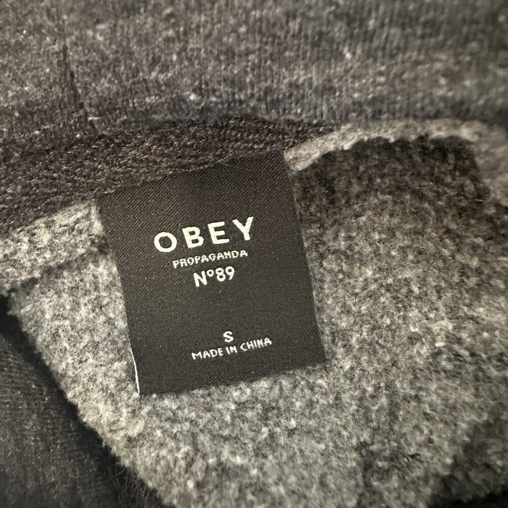 Obey Propaganda Hoodie No 89 sweatshirt black red size small mens womens‎ casual - Picture 6 of 6